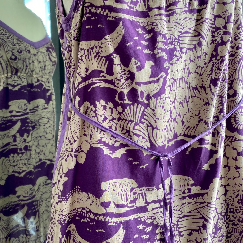 EUC Danang purple Summer Dress with Embroidery M - Picture 3 of 6